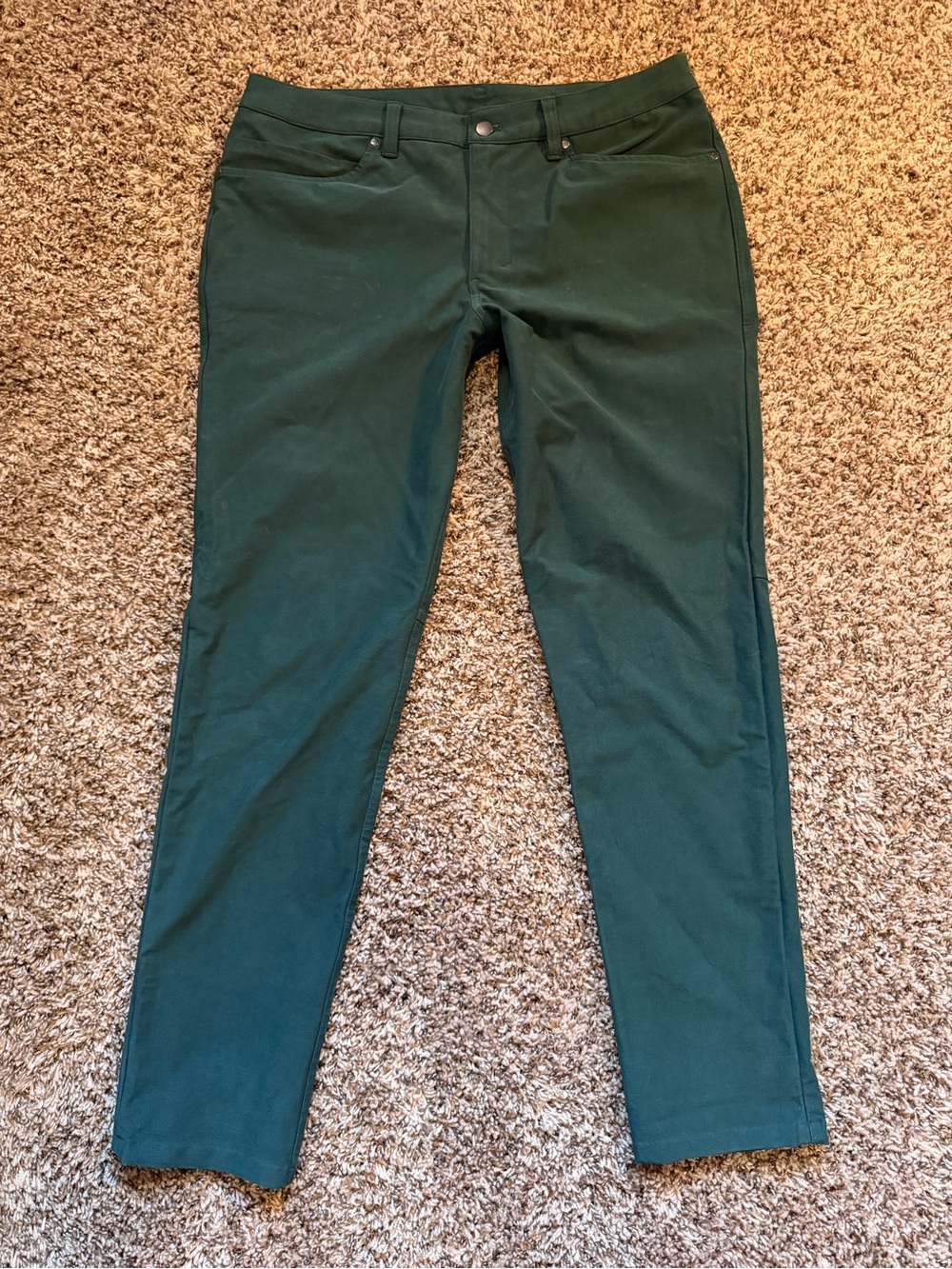 lululemon athletica Deep Green Slim Chino Pants